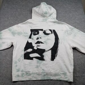 Taylor Swift Midnights Hoodie Mens Large White Green Tie Dye‎ Graphic Pullover